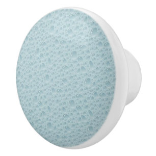 Teal Water Drops Ceramic Knob