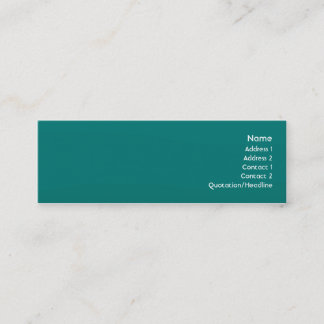 Teal Wave - Skinny Mini Business Card