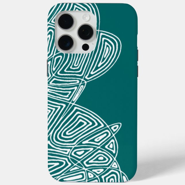 Teal Waves Case-Mate iPhone Case (Back)