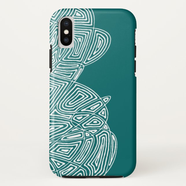 Teal Waves iPhone Case (Back)