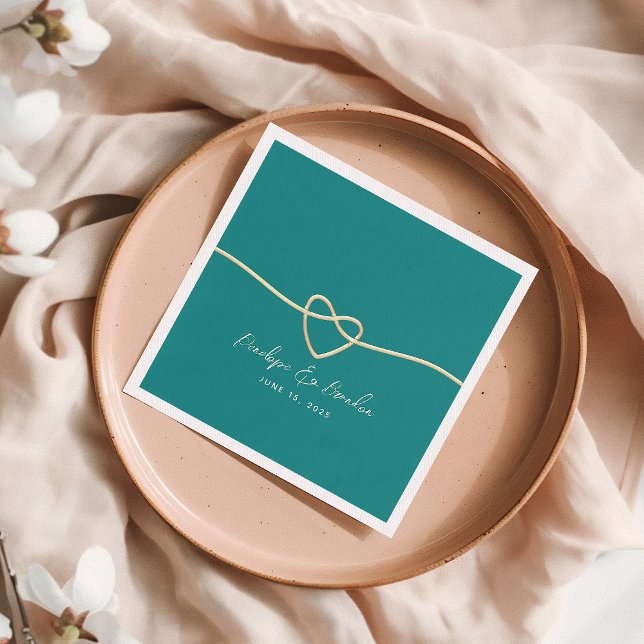 Teal Wedding Napkin (Creator Uploaded)