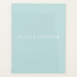 Teal / Weekly/Monthly Planner<br><div class="desc">Add your custom name to this modern teal spiral weekly\monthly planner. Ideal for a variety of projects to keep you organised.</div>