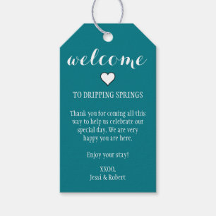 Teal Welcome Gift Tags
