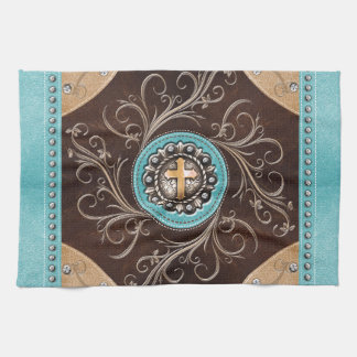 Teal Western Kitchen Towel