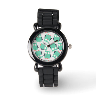 Teal Whimsical Owls Watch