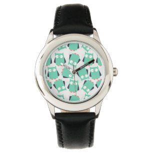 Teal Whimsical Owls Watch
