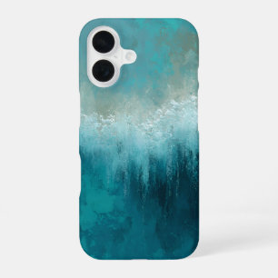 Teal & White Abstract Case-Mate iPhone Case