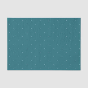 Teal White Dots Pattern Tissue Paper