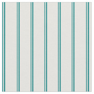 Teal & White Lines Fabric