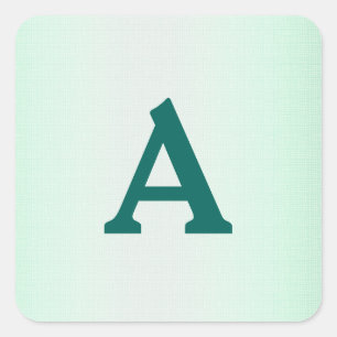 Teal & White Personalised Monogram Envelope Seal