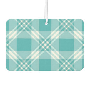 Teal White Plaid - Air Freshener