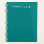 Teal & White Professional Elegant Simple Planner<br><div class="desc">Represent yourself with this modern,  elegant design. This template can be customised to meet all professional occupations.</div>