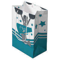 Teal White Silver Stars Cheer Cheer-leading Party