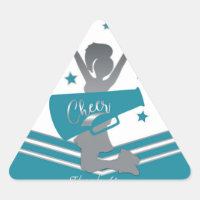 Teal White Silver Stars Cheer Cheer-leading Party