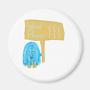 Teal wind power magnet