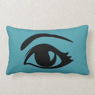 Teal Winking Eye (Left) Lumbar Cushion