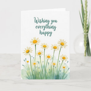 Teal Wishing Birthday Card