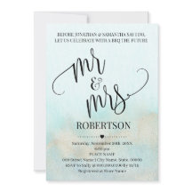 Teal with Gold Before I do Mr & Mrs Couples Shower