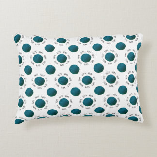 Teal Yarn Ball & Text Handmade Crafts Decorative Cushion