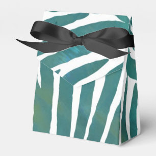 Teal Zebra Print Favour Box