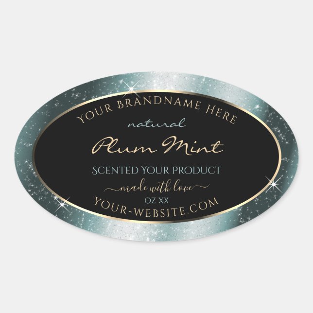 Tealish Metal Sparkle Glitter Frame Product Label (Front)