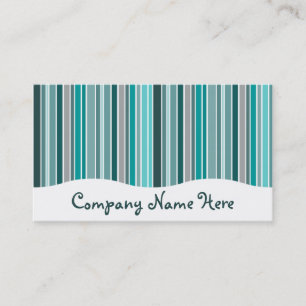 teals : striped curtain business card