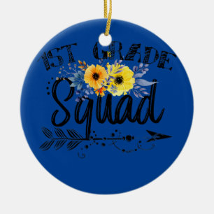 Team 1st First Grade Teacher Back To School  Ceramic Tree Decoration