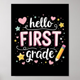 Team 1st Grade Back To School Outfit Breezy (2)  Poster