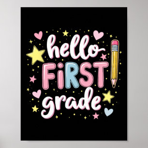 Team 1st Grade Back To School Outfit  Poster