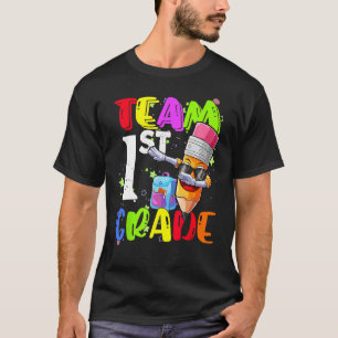 Team 1st Grade Dabbing Pencil Back To School Teach T-Shirt