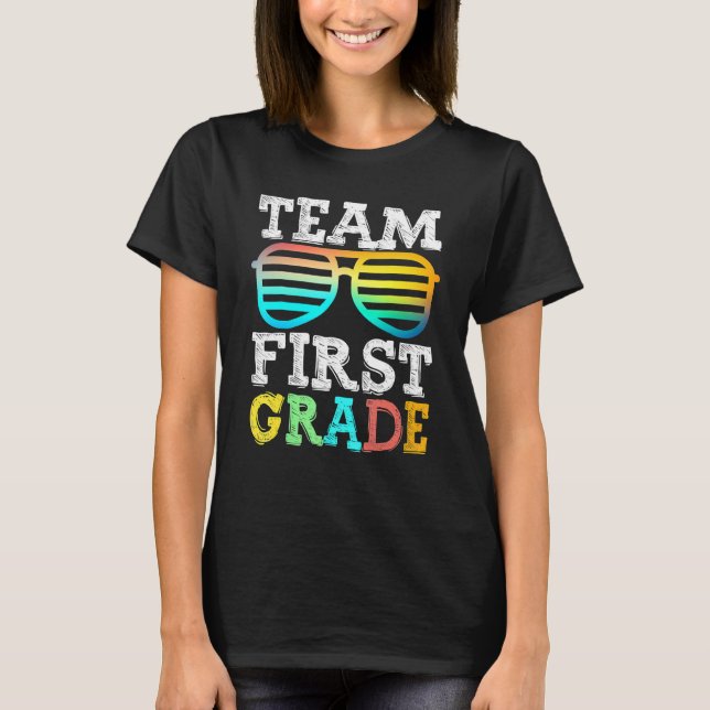 Team 1st Grade Squad First Teacher Student Back To T-Shirt (Front)