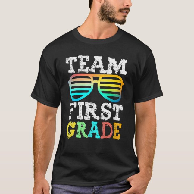 Team 1st Grade Squad First Teacher Student Back To T-Shirt (Front)