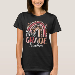 Team 1st Grade Teacher First Day Of School Leopard T-Shirt