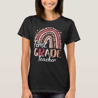 Team 1st Grade Teacher First Day Of School Leopard T-Shirt