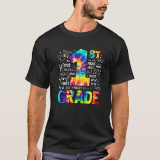 Team 1St Grade Typography Tie Dye Back To School T T-Shirt