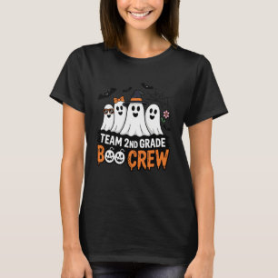 Team 2nd Grade Boo Crew Halloween Teacher Student  T-Shirt