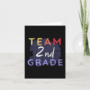 Team 2nd Grade _ Colourful Student Teacher Back To Card