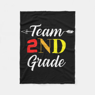 Team 2nd Grade Cool Teacher Student Back To School Fleece Blanket