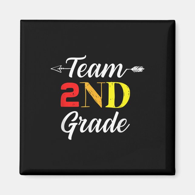Team 2nd Grade Cool Teacher Student Back To School Magnet (Front)