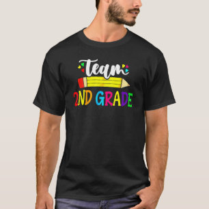 Team 2nd Grade Pencil Teacher Student Back To Sch T-Shirt