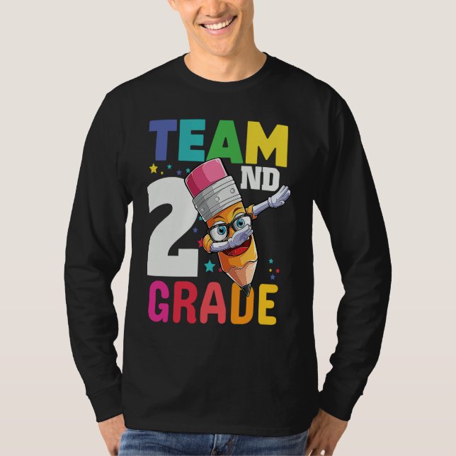 Team 2nd Grade Teacher Boys School Second Grade Sq T-Shirt (Front)