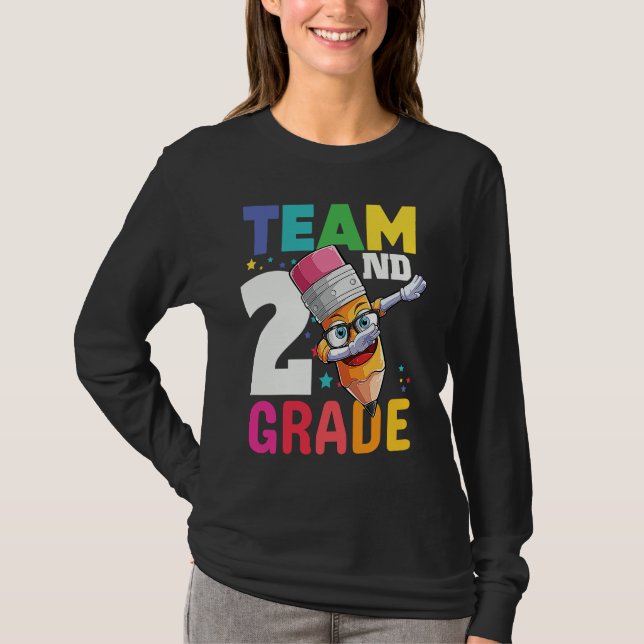 Team 2nd Grade Teacher Boys School Second Grade Sq T-Shirt (Front)