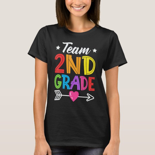 Team 2nd Grade Teacher Student Kid Back To School  T-Shirt (Front)