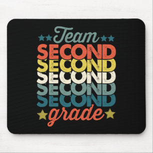 Team 2nd Second Grade Back To School Teacher Kids Mouse Pad