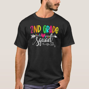 Team 2nd Second Grade Squad Teacher Students Back  T-Shirt