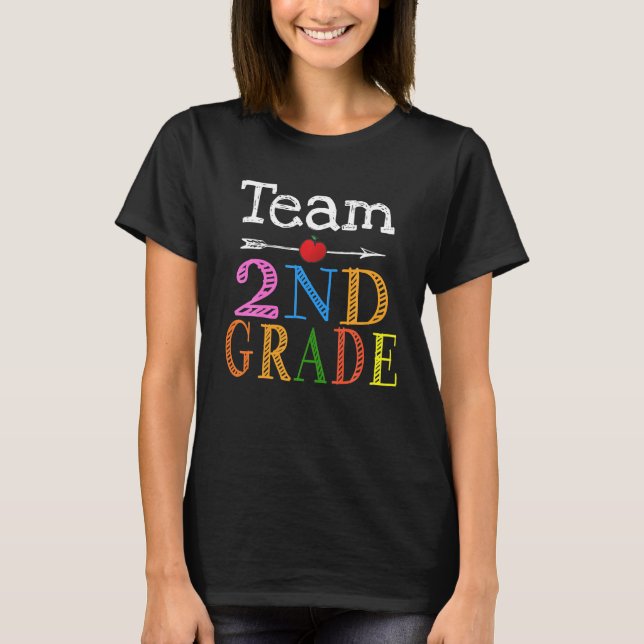 Team 2nd Second Grade Teacher Student Back To T-Shirt (Front)