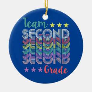 Team 2nd Second Grade Teachers Back To School Ceramic Tree Decoration