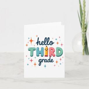 Team 3rd Grade Back To School Year Apparel  Card