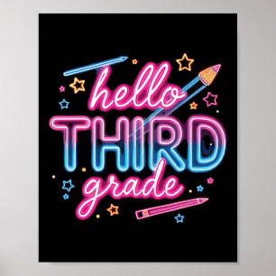 Team 3rd Grade Back To School Year Wear  Poster