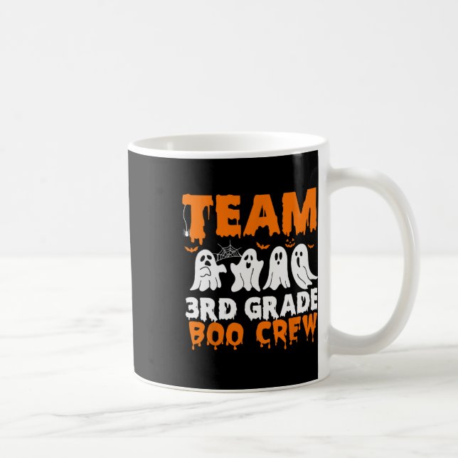 Team 3rd Grade Boo Crew Halloween Ghost  Coffee Mug (Right)